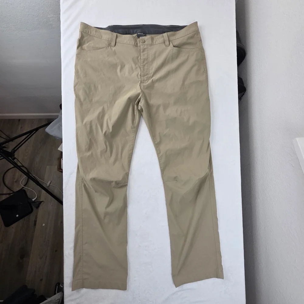 Eddie Bauer Tech‎ Pant Mens 40x32 Tan Excellent Outdoor Performance 1423671
